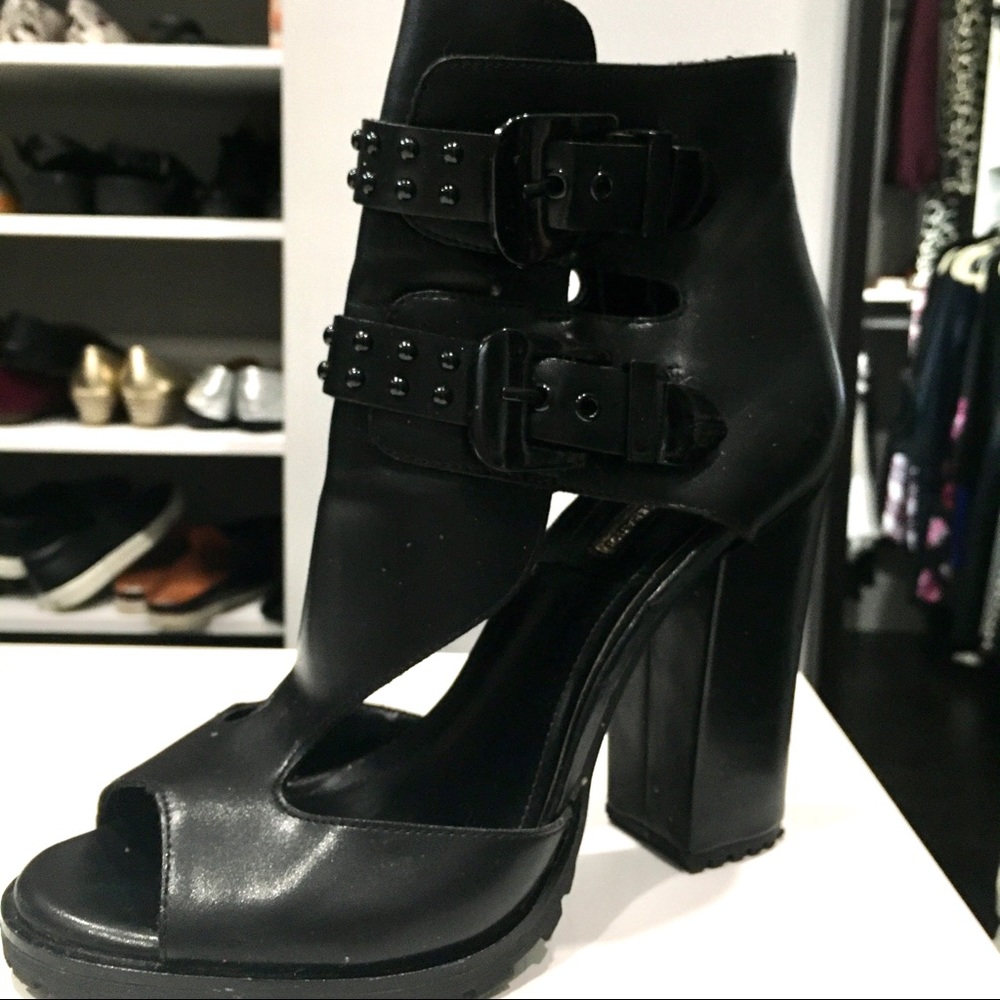 BCBGeneration open-toe boots.